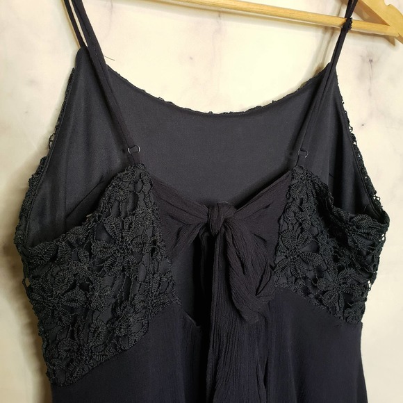 ALTAR'D STATE Blue Lace Floral Bow Back Flowy Mini Dress M - Picture 5 of 9